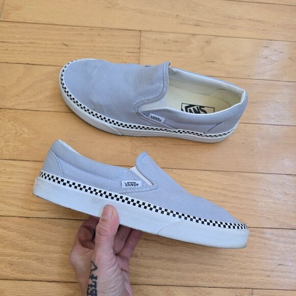 Vans Shoes - VANS | Classic icy blue canvas whimsy skater sneakers | WMS 7.5